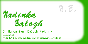 nadinka balogh business card